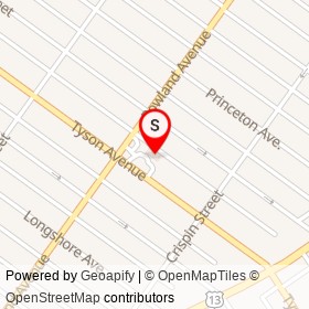 7-Eleven on Tyson Avenue, Philadelphia Pennsylvania - location map