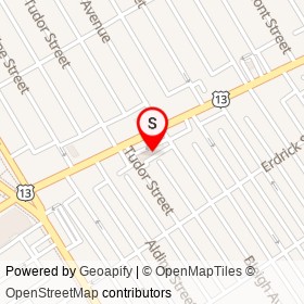 Mayfair Diner on Tudor Street, Philadelphia Pennsylvania - location map