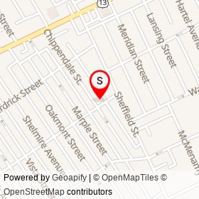 Vince's Deli on Walker Street, Philadelphia Pennsylvania - location map