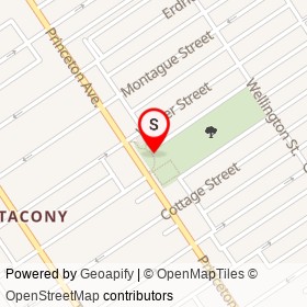Mullin Playground on Princeton Avenue, Philadelphia Pennsylvania - location map