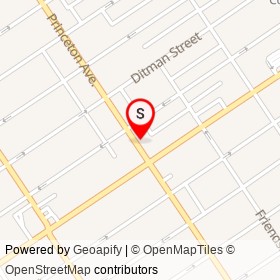 Fink's Hoagies on Princeton Avenue, Philadelphia Pennsylvania - location map