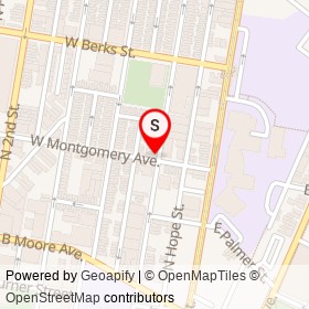 Buzz Cafe on North Howard Street, Philadelphia Pennsylvania - location map
