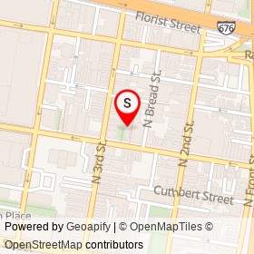 Betsy Ross House Museum Shop on Arch Street, Philadelphia Pennsylvania - location map