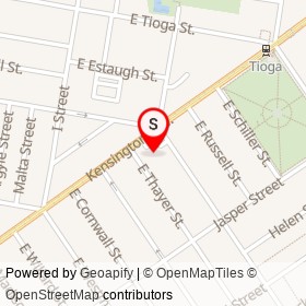 7-Eleven on Kensington Avenue, Philadelphia Pennsylvania - location map