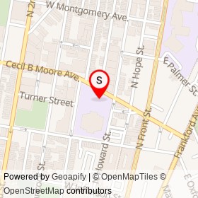 No Name Provided on Cecil B Moore Avenue, Philadelphia Pennsylvania - location map