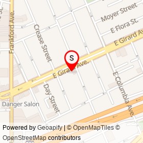 Harriett's Bookshop on East Girard Avenue, Philadelphia Pennsylvania - location map