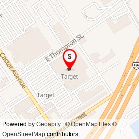 Target on Castor Avenue, Philadelphia Pennsylvania - location map