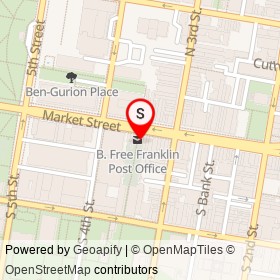 United States Postal Service Museum on Market Street, Philadelphia Pennsylvania - location map