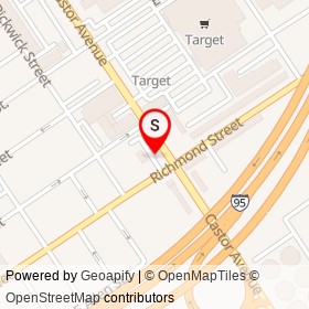 Sunoco on Castor Avenue, Philadelphia Pennsylvania - location map