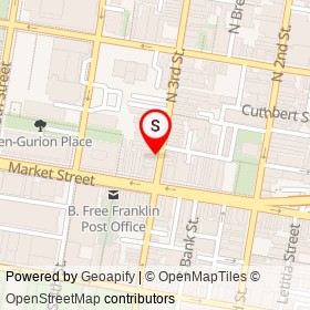 Harry's Smoke Shop on North 3rd Street, Philadelphia Pennsylvania - location map
