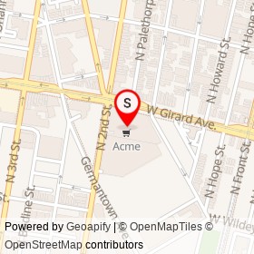 ACME Pharmacy on West Girard Avenue, Philadelphia Pennsylvania - location map