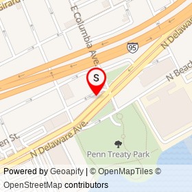 Johnny's Hots on East Allen Street, Philadelphia Pennsylvania - location map