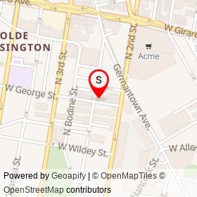 One Shot Coffee & Cafe on West George Street, Philadelphia Pennsylvania - location map