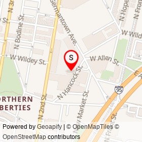 Crabby Cafe & Sports Bar on North Hancock Street, Philadelphia Pennsylvania - location map