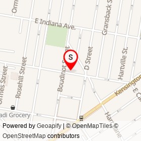 Randy Barbershop on East Cambria Street, Philadelphia Pennsylvania - location map