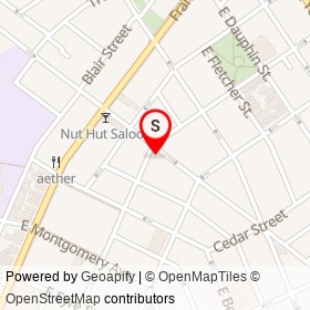 Over Easy Breakfast Club on East Norris Street, Philadelphia Pennsylvania - location map