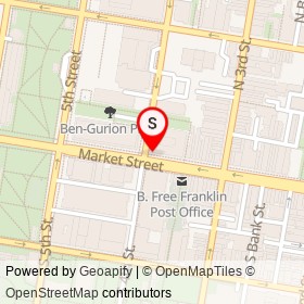 TD Bank on Market Street, Philadelphia Pennsylvania - location map
