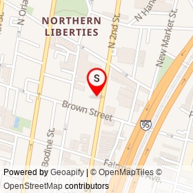 Circles on North 2nd Street, Philadelphia Pennsylvania - location map