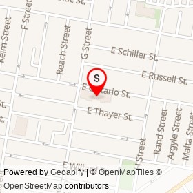 Philip H. Sheridan School on East Ontario Street, Philadelphia Pennsylvania - location map