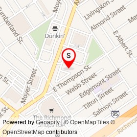 Applebee's on East Thompson Street, Philadelphia Pennsylvania - location map