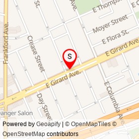 Sulimay's Barber Shop on East Girard Avenue, Philadelphia Pennsylvania - location map