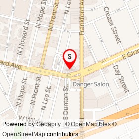 Kostas Restaurant on West Girard Avenue, Philadelphia Pennsylvania - location map