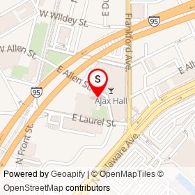Punch Line Philly on East Laurel Street, Philadelphia Pennsylvania - location map