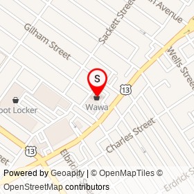 Wawa on Gilham Street, Philadelphia Pennsylvania - location map