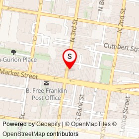 Bistro 7 on North 3rd Street, Philadelphia Pennsylvania - location map
