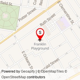 Franklin Playground on , Philadelphia Pennsylvania - location map