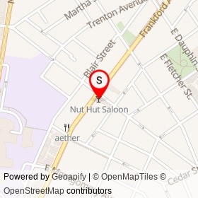 Nut Hut Saloon on East Norris Street, Philadelphia Pennsylvania - location map