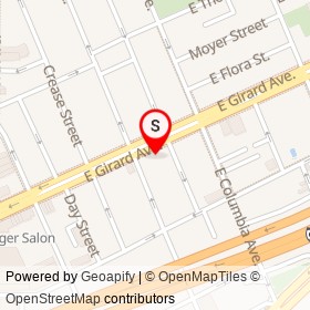 Stock on East Girard Avenue, Philadelphia Pennsylvania - location map