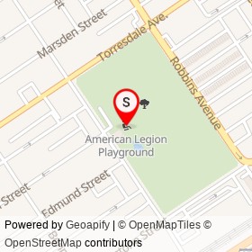 American Legion Playground on Devereaux Street, Philadelphia Pennsylvania - location map