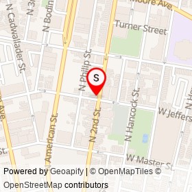 El Greco Pizza on West Jefferson Street, Philadelphia Pennsylvania - location map