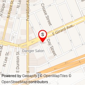 Murph's Bar on East Girard Avenue, Philadelphia Pennsylvania - location map