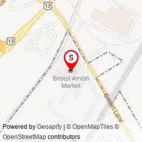 Bristol Amish Market on Hunter Lane, Bristol Pennsylvania - location map