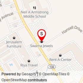 Swarna Jewels on Street Road, Bensalem Township Pennsylvania - location map
