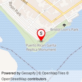 Puerto Rican Garita Replica Monument on Canals End Road, Bristol Pennsylvania - location map