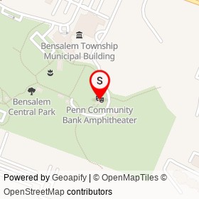 Penn Community Bank Amphitheater on Byberry Road, Bensalem Township Pennsylvania - location map