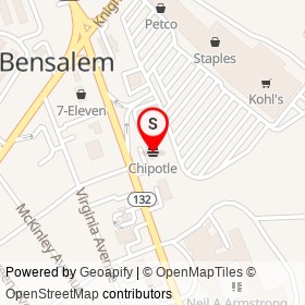 Chipotle on Street Road, Bensalem Township Pennsylvania - location map