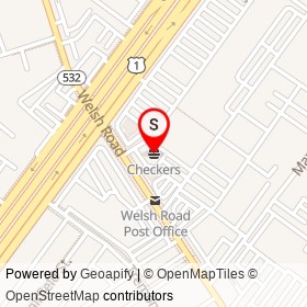 Checkers on Welsh Road, Philadelphia Pennsylvania - location map