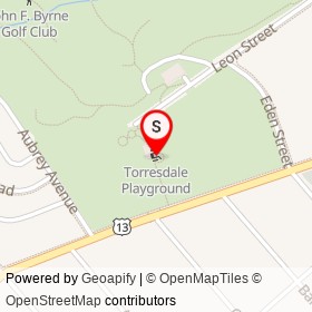 Torresdale Playground on Leon Street, Philadelphia Pennsylvania - location map