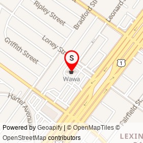 Wawa on Loney Street, Philadelphia Pennsylvania - location map
