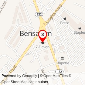 7-Eleven on Street Road, Bensalem Township Pennsylvania - location map
