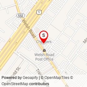 Dunkin' Donuts on Welsh Road, Philadelphia Pennsylvania - location map