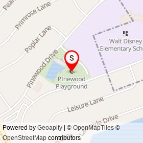 PInewood Playground on Pine Lake Park Lane, Falls Township Pennsylvania - location map