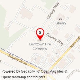 Levittown Fire Company on Library Way, Bristol Township Pennsylvania - location map