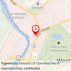 Perks & Corks on High Street, Westerly Rhode Island - location map