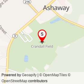 Crandall Field on , Ashaway Rhode Island - location map