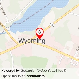 Wyoming Village Historic District on Main Street, Wyoming Rhode Island - location map